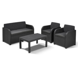 Keter Carolina Lounge Set - Graphite